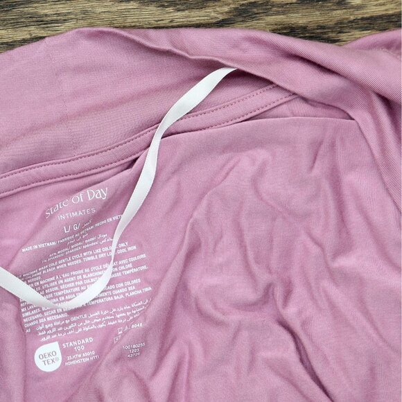 NWT State Of Day Womens Knit Cardigan Open Front Lounge Mauve Orchid Purple L - Picture 5 of 5